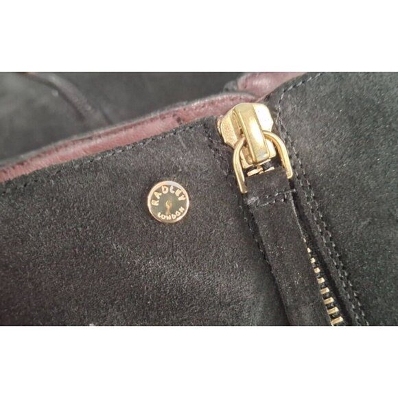 Radley London Sloane Gardens Black Suede 2.0 Zip Booties/NWOB, Sz. 8 (US) - Picture 10 of 10